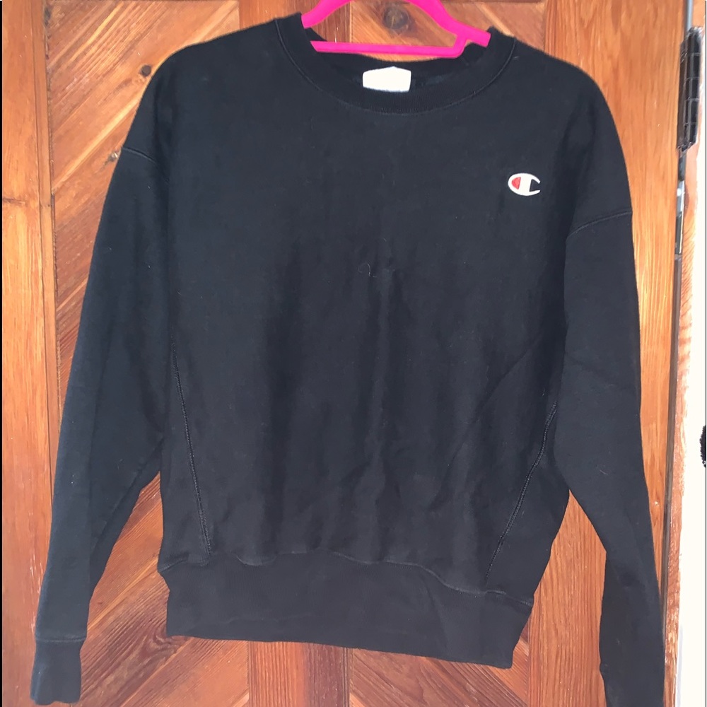 champion black sweatshirt